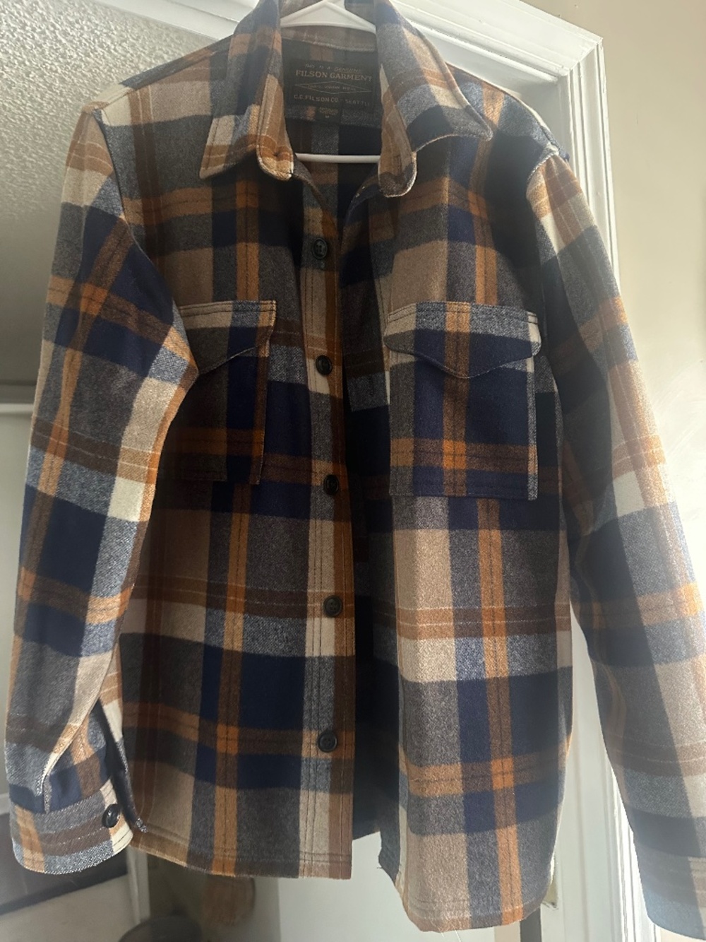Filson Seattle shirt jacket-bronze/navy plaid
